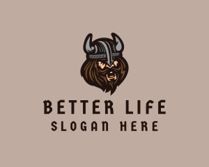 Angry Barbarian Warrior  logo design