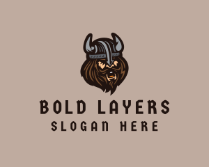 Angry Barbarian Warrior  logo design