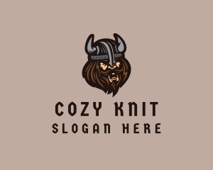 Angry Barbarian Warrior  logo design