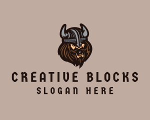 Angry Barbarian Warrior  logo design