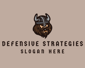 Angry Barbarian Warrior  logo design