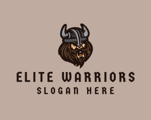 Angry Barbarian Warrior  logo design