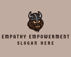 Angry Barbarian Warrior  logo design