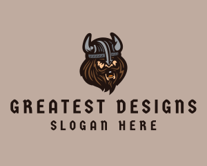 Angry Barbarian Warrior  logo design