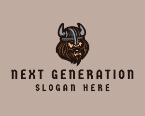 Angry Barbarian Warrior  logo design