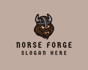 Angry Barbarian Warrior  logo design