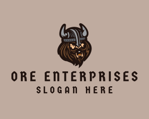 Angry Barbarian Warrior  logo design