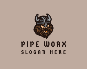 Angry Barbarian Warrior  logo design