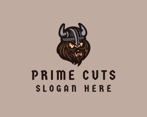 Angry Barbarian Warrior  logo design