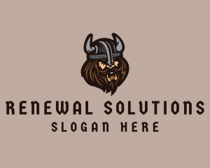 Angry Barbarian Warrior  logo design