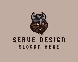 Angry Barbarian Warrior  logo design