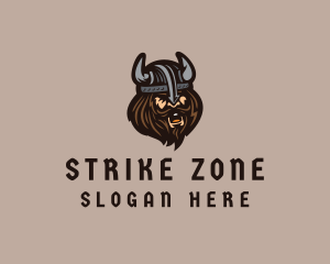 Angry Barbarian Warrior  logo design