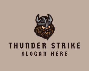 Angry Barbarian Warrior  logo design