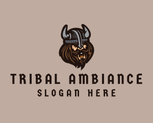 Angry Barbarian Warrior  logo design