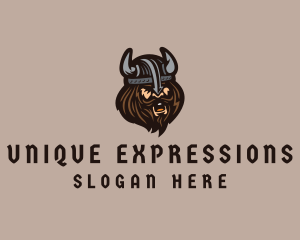 Angry Barbarian Warrior  logo design