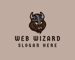 Angry Barbarian Warrior  logo design