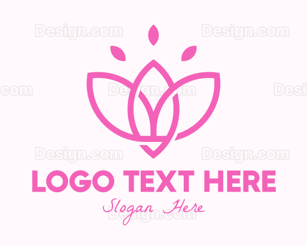 Pink Lotus Flower Logo