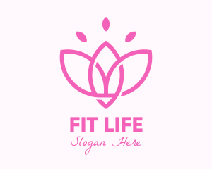 Pink Lotus Flower Logo