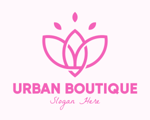 Pink Lotus Flower Logo