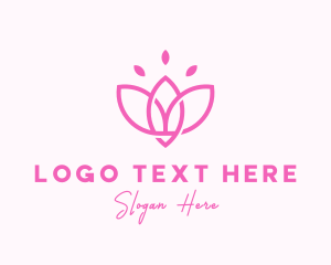 Pink Lotus Flower Logo