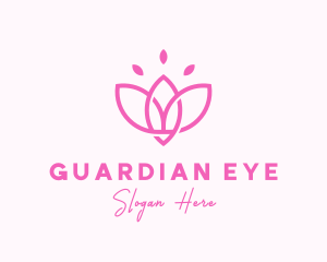 Pink Lotus Flower logo design