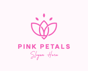 Pink Lotus Flower logo design