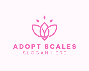 Pink Lotus Flower logo design