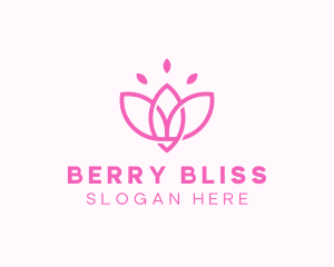 Pink Lotus Flower logo design