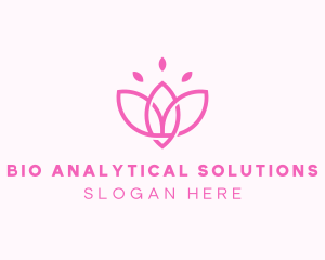 Pink Lotus Flower logo design