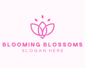 Pink Lotus Flower logo design