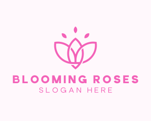 Pink Lotus Flower logo design