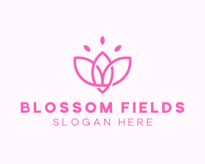 Pink Lotus Flower logo design