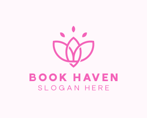 Pink Lotus Flower logo design