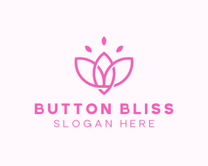 Pink Lotus Flower logo design