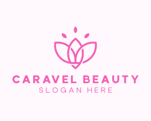 Pink Lotus Flower logo design