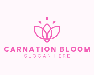 Pink Lotus Flower logo design