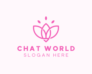 Pink Lotus Flower logo design