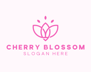 Pink Lotus Flower logo design