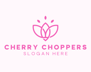 Pink Lotus Flower logo design