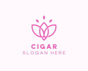 Pink Lotus Flower logo design