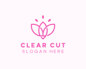 Pink Lotus Flower logo design