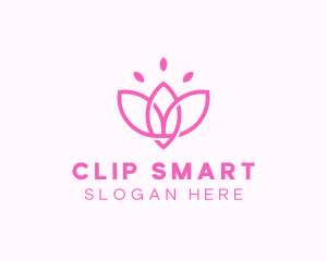 Pink Lotus Flower logo design