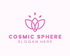 Pink Lotus Flower logo design