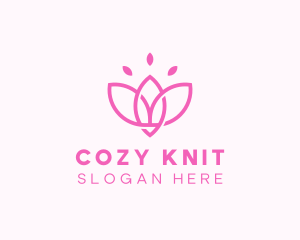 Pink Lotus Flower logo design