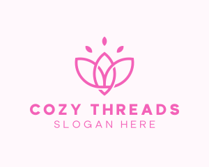 Pink Lotus Flower logo design