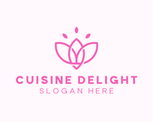 Pink Lotus Flower logo design