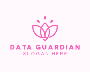 Pink Lotus Flower logo design