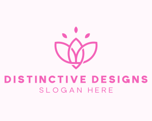 Pink Lotus Flower logo design