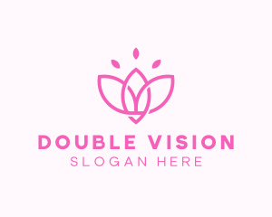 Pink Lotus Flower logo design