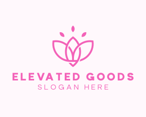 Pink Lotus Flower logo design